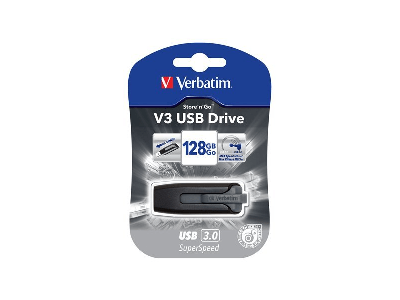 VERBATIM UV128GS Pendrive Fekete - szürke