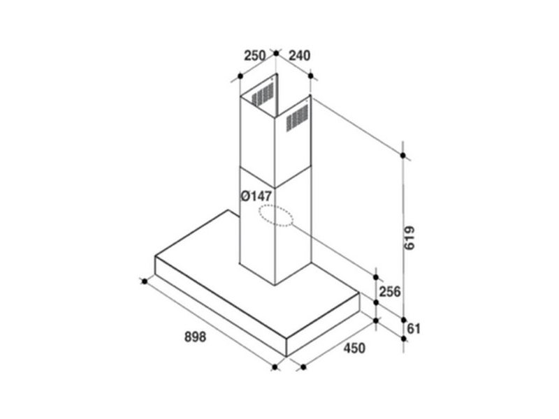 WHIRLPOOL AKR 759 IX Falra szerelhető páraelszívó