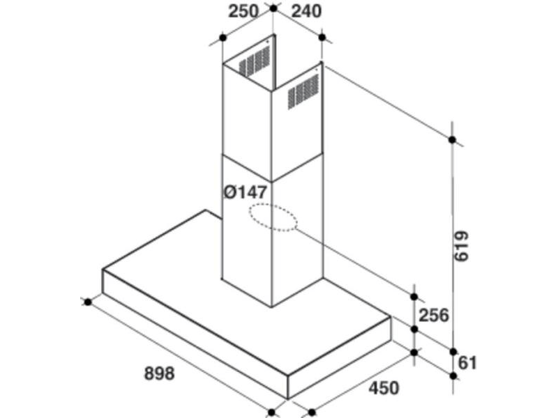 WHIRLPOOL AKR 759 IX Falra szerelhető páraelszívó