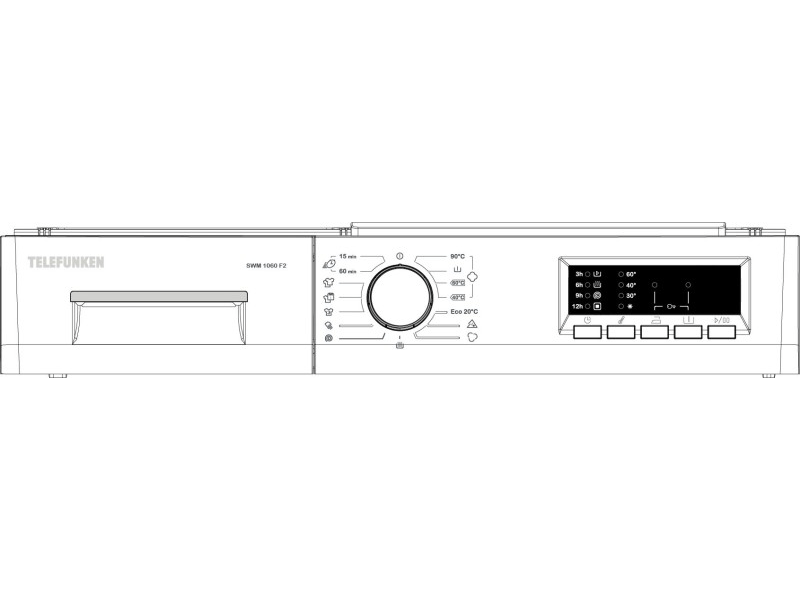 TELEFUNKEN SWM1060 F2 Elöltöltős mosógép
