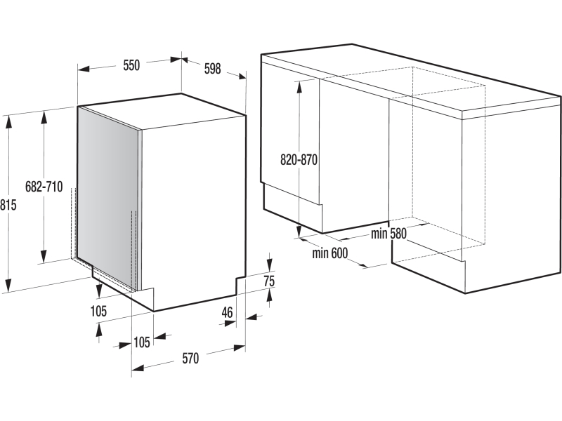 GORENJE GV61215 Beépíthető mosogatógép