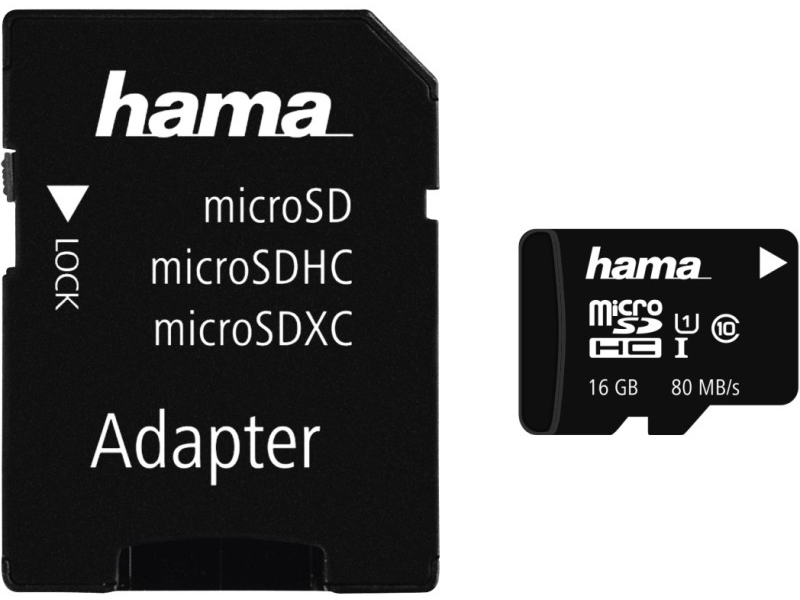 HAMA 124138 MicroSDHC 16GB Class 10