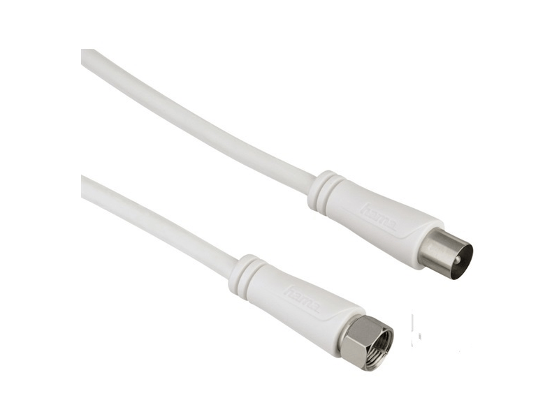 HAMA 122432 TL ANTENNAKÁBEL F-KOAX, 75dB, FEHÉR 1,5M