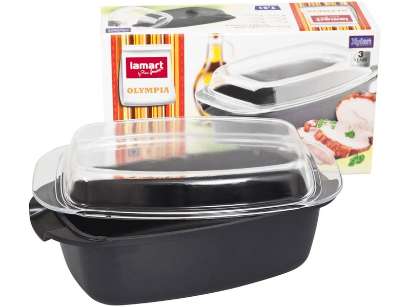 Lamart HL0801 Sütőtál üveg fedővel