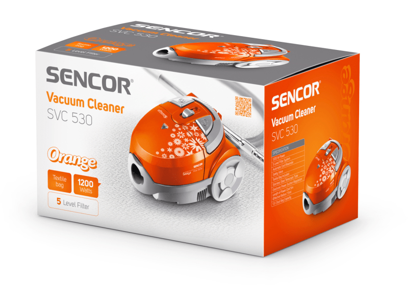 Sencor SVC 530-EUE2 Porzsákos porszívó, Narancssárga