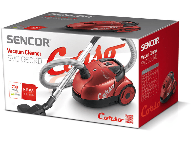 Sencor SVC 660 EUE2 Porzsákos porszívó, Piros