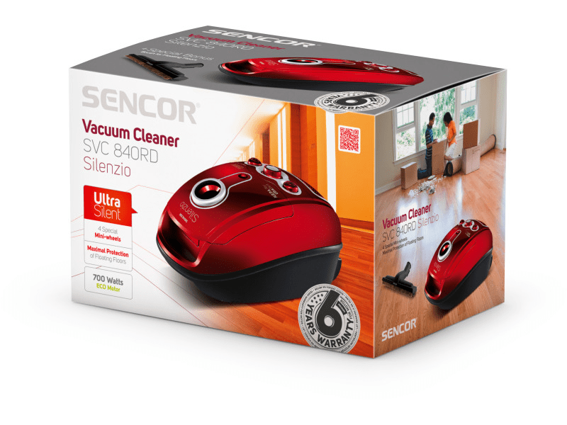 Sencor SVC 840RD-EUE2 Porzsákos porszívó