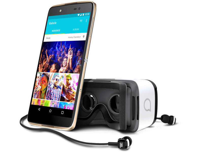 Alcatel Idol 4 (6055K) Dual SIM 16 GB Kártyafüggetlen Mobiltelefon, Szürke + Virtuális valóság szemüveg