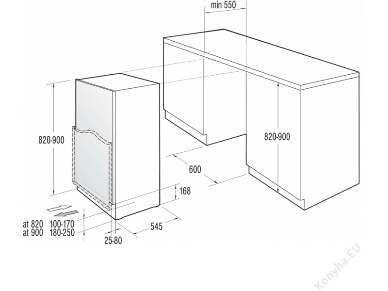 GORENJE FIU6092AW Pult alá építhető fagyasztószekrény