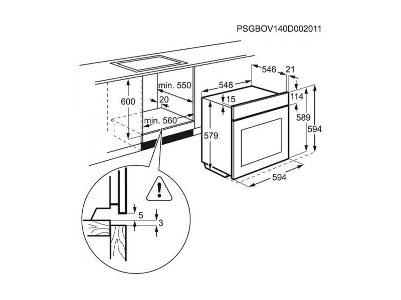 ELECTROLUX EOC5750AOX Beépíthető sütő