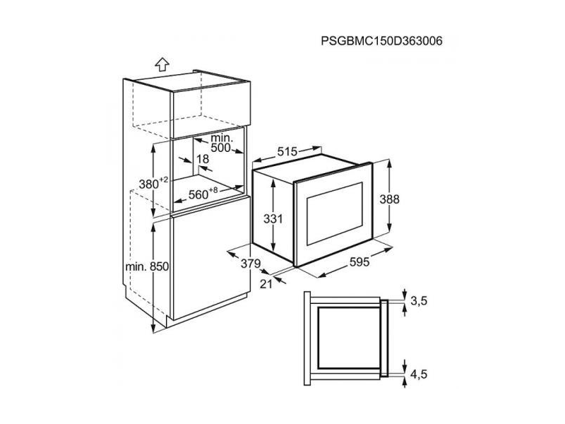 ELECTROLUX EMT25207OW Beépíthető Mikrohullámú sütő