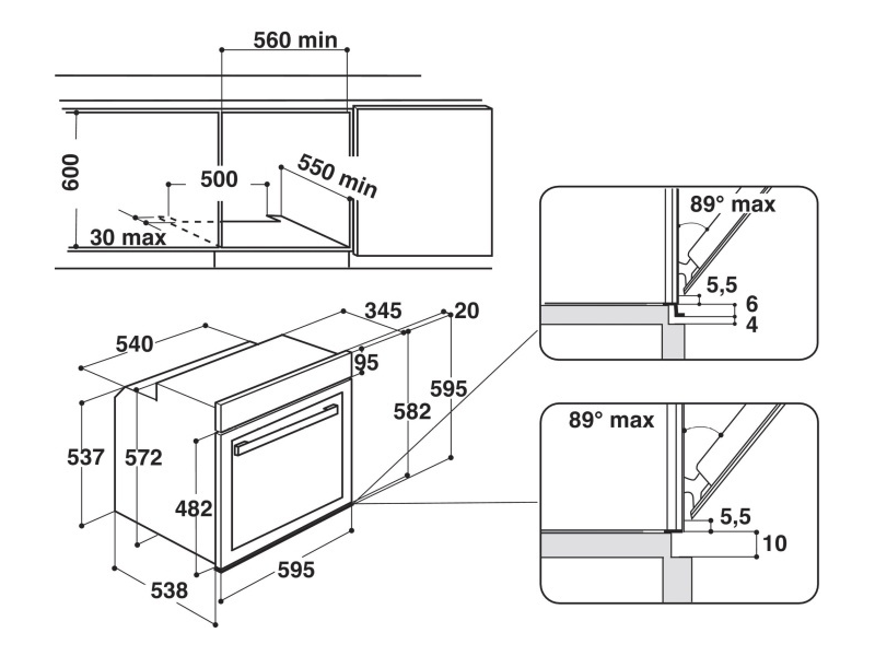 ARISTON FI6871SCIXHA Beépíthető sütő
