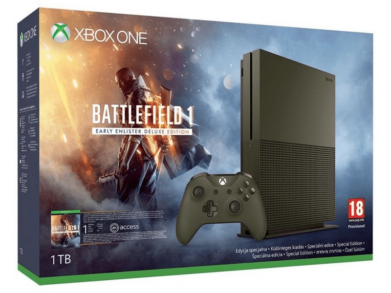 Xbox One gép S 1TB+Battlefield1 LE