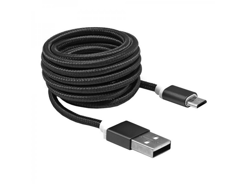 Sbox MICRO USB 1B 1m-es kábel, fekete