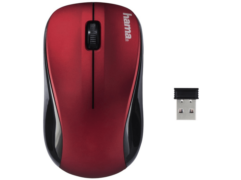 Hama AM-8100 Vezeték nélküli optikai egér, Piros