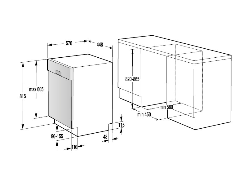 GORENJE GI55110 Beépíthető integrált mosogatógép