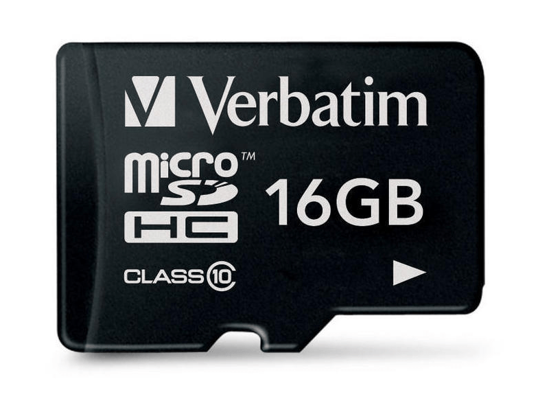 Verbatim 44082 MicroSDHC 16GB C10 Adapterrel