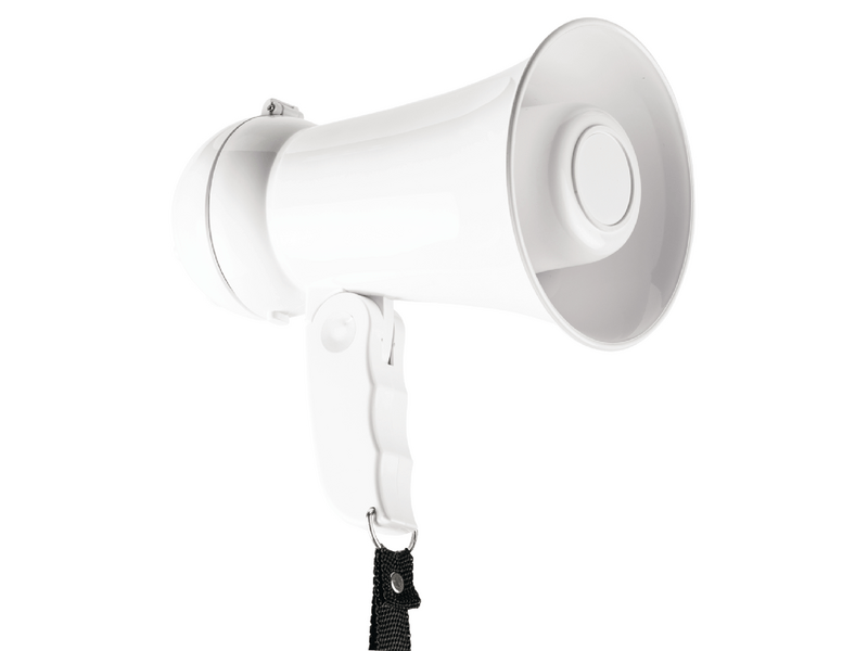 Megafon 15 W Beépített Mikrofon Fehér (BXL-MP100)