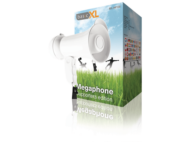 Megafon 15 W Beépített Mikrofon Fehér (BXL-MP100)