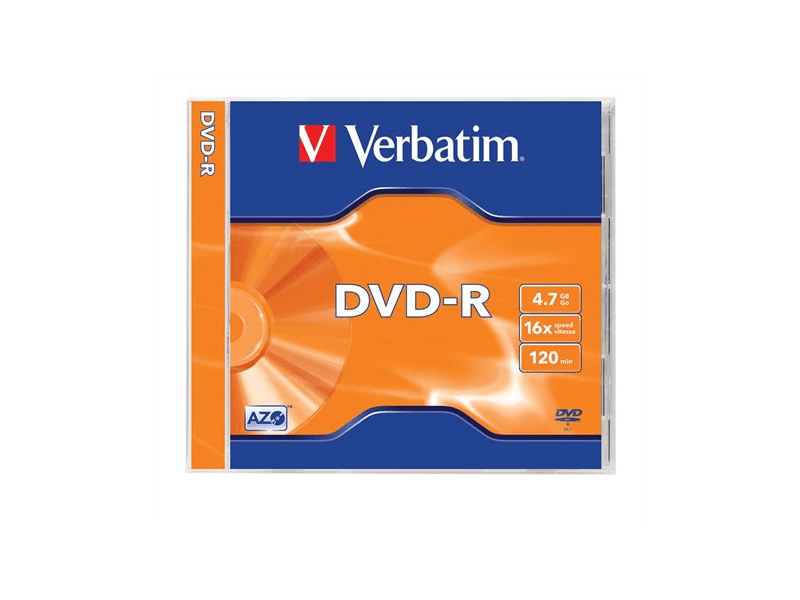 Verbatim DVD-R lemez, AZO, 4,7GB, 16x, normál tok (DVDV-16)