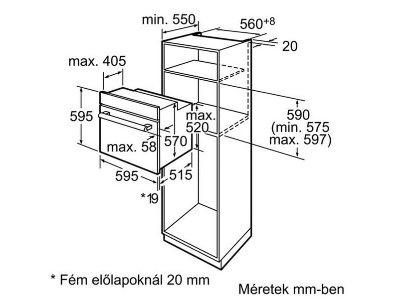 Bosch HBG676ES6 Beépíthető sütő