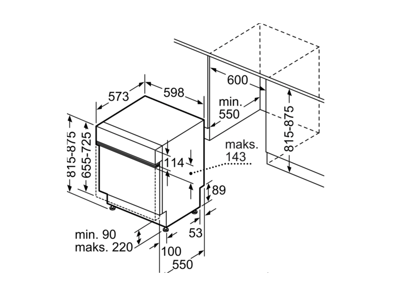 BOSCH SMI25AS02E Beépíthető mosogatógép