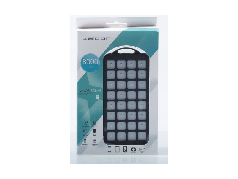 Alcor Solar S8000 Napelemes (350 mAh) PowerBank 8000 mAh