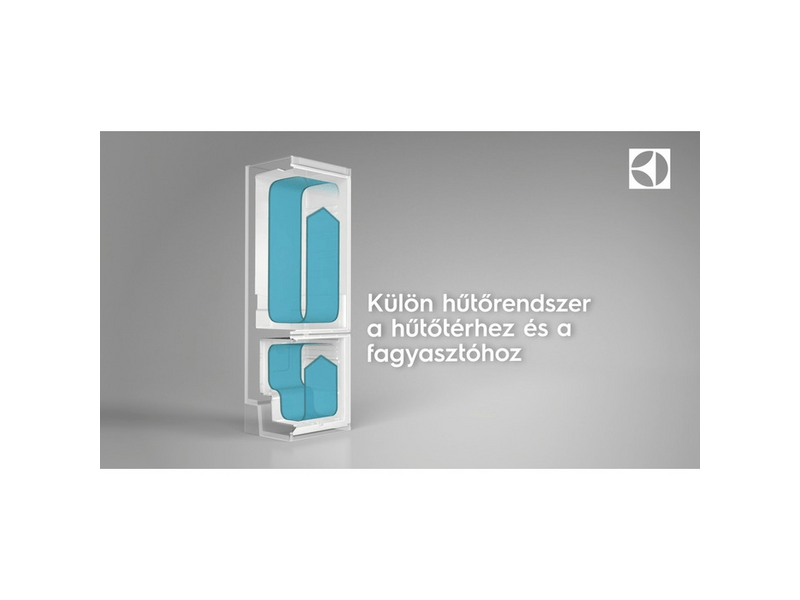 Electrolux EN3854POX Alulfagyasztós Kombinált hűtőszekrény