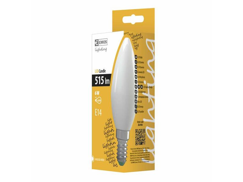 EMOS LED IZZÓ GYERTYA E14 6W NW ZL4103