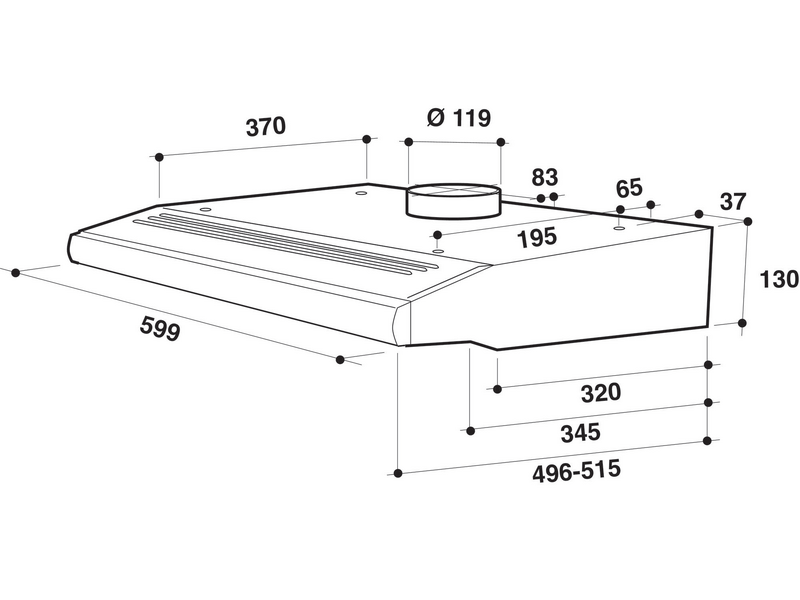 WHIRLPOOL WSLCSE 65 AS K Hagyományos páraelszívó