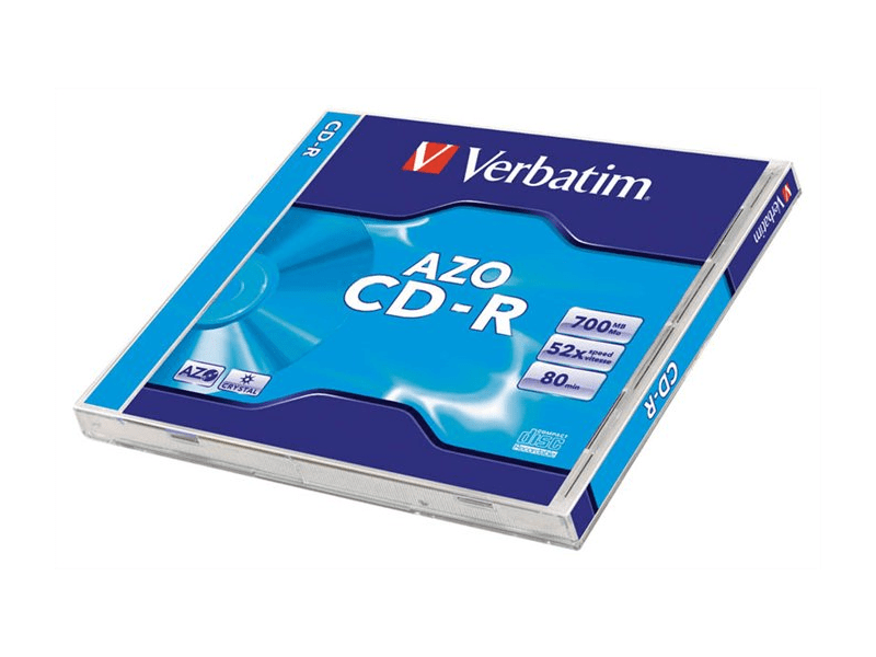 Verbatim CD-R lemez, Crystal bevonat, AZO, 700MB, 52x, normál tok,