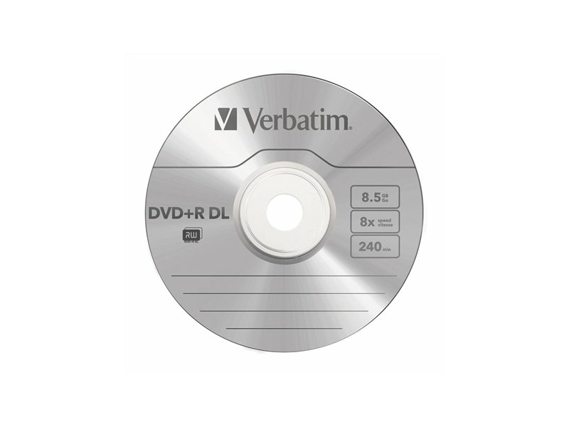 Verbatim DVD+R lemez, kétrétegű, 8,5GB, 8x, normál tok, 