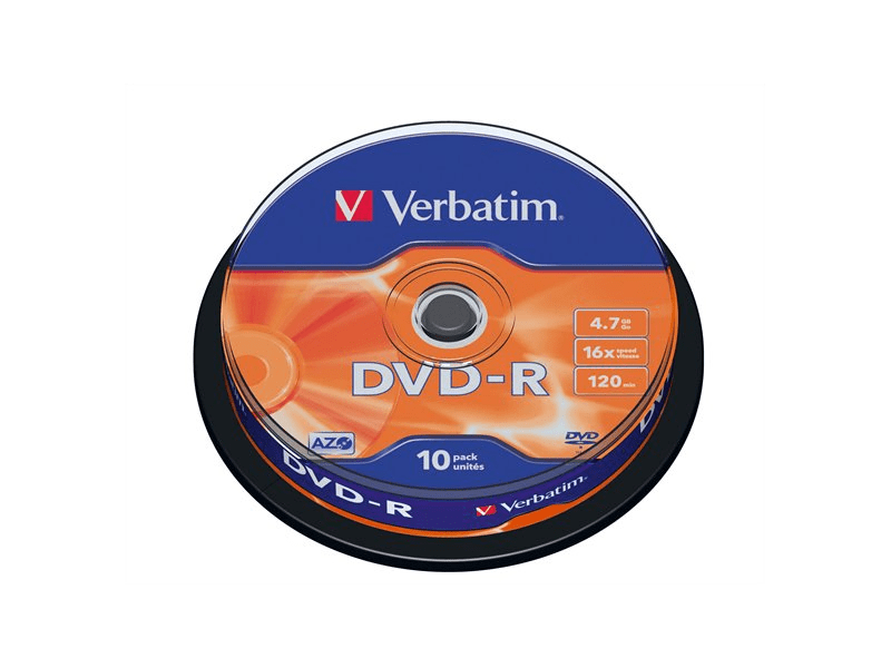 Verbatim DVD-R lemez, AZO, 4,7GB, 16x, hengeren (DVDV-16B10)