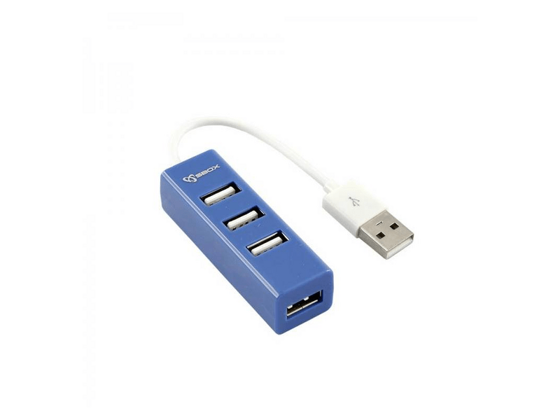 Sbox HS-204BL 4 portos USB HUB, kék