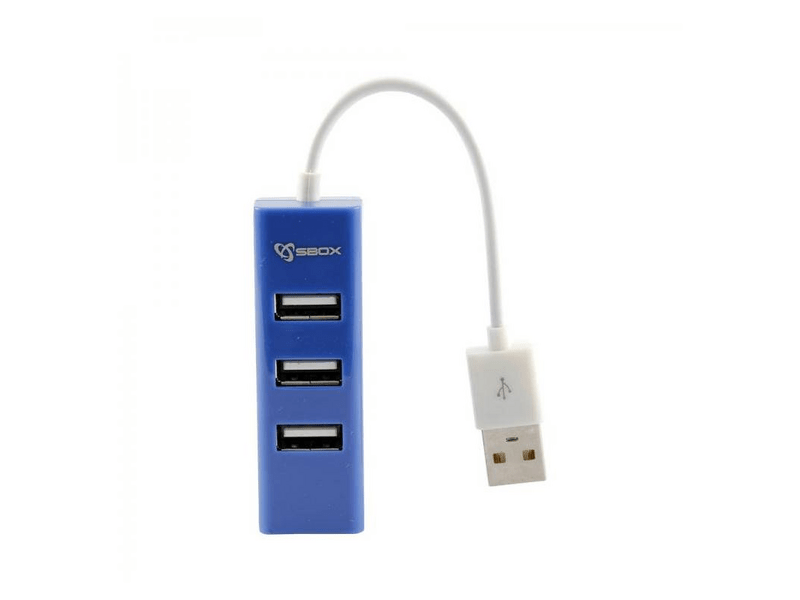 Sbox HS-204BL 4 portos USB HUB, kék