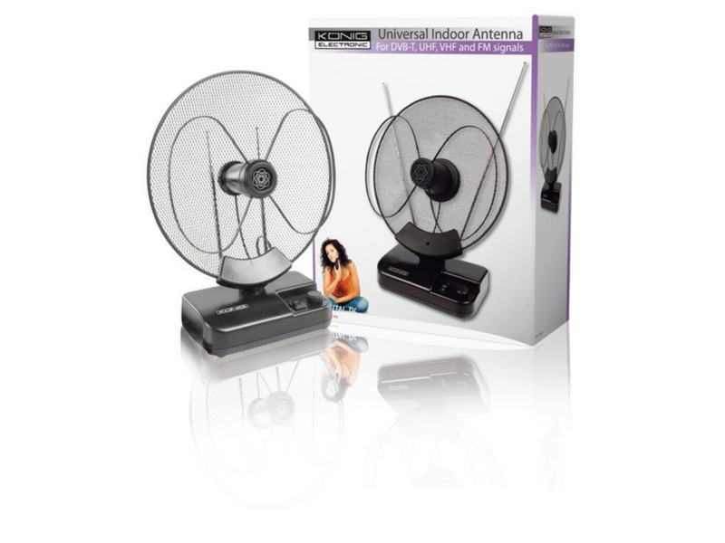 König Erősített Beltéri DVB-T/T2 - DAB+ Antenna 36 dB FM / VHF / UHF ANT 100-KN