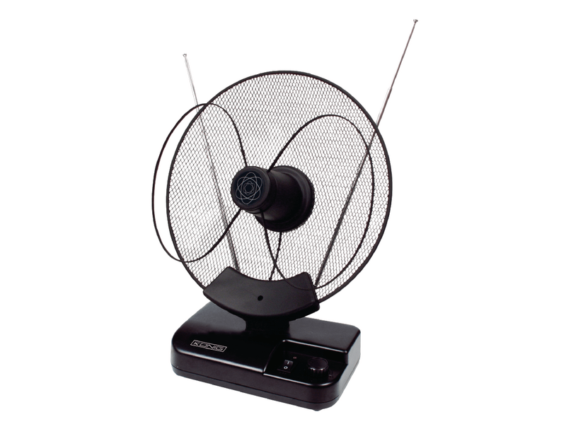 König Erősített Beltéri DVB-T/T2 - DAB+ Antenna 36 dB FM / VHF / UHF ANT 100-KN