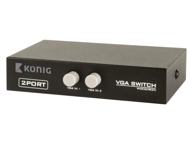 König kétportos VGA elosztó,fekete (CMP-SWITCH51)
