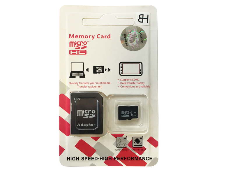 BAHU MicroSDHC 8GB CL10 +adapter