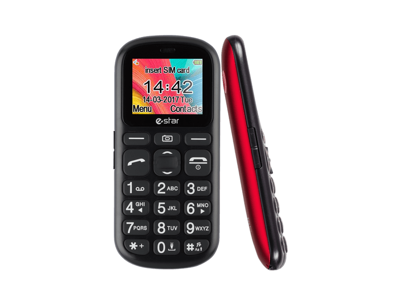 eSTAR S17 Kártyafüggetlen Mobiltelefon, Piros