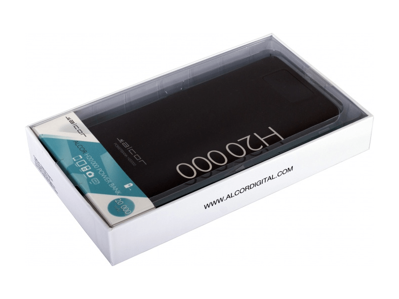 Alcor H20000 PowerBank 20000 mAh, Fekete