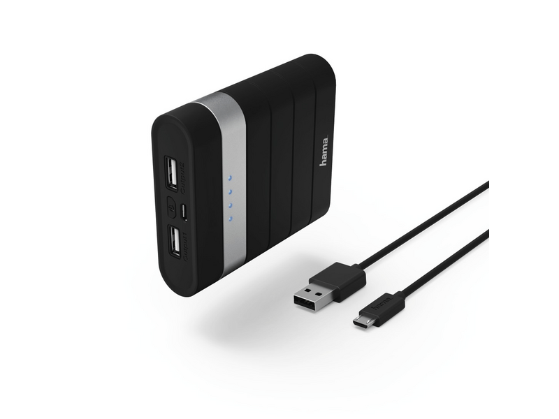 Hama 137493 PowerBank 10400 mAh, Fekete
