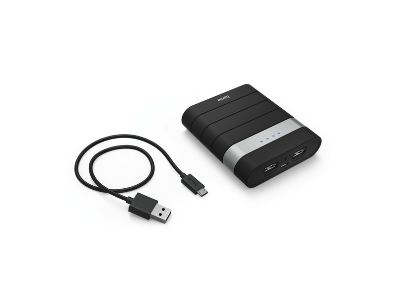 Hama 137493 PowerBank 10400 mAh, Fekete