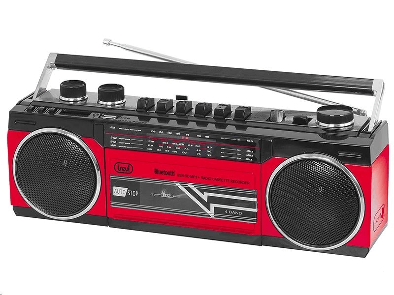 TREVI RR501 Kazettás Rádió, PIROS