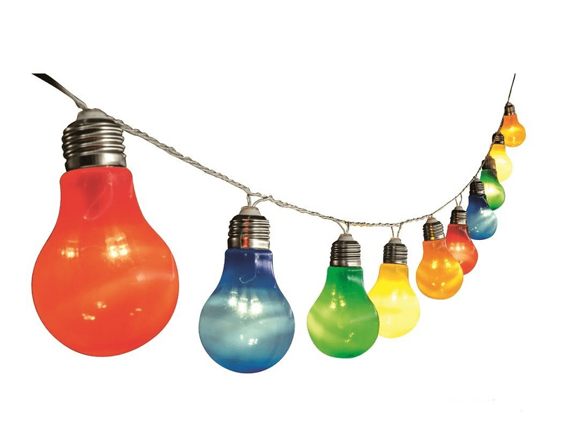 HOME LED-es izzósor, körte alakú, színes, 10db-os, 230V LP 10/M