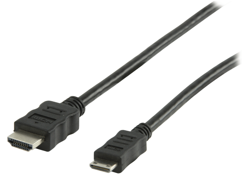 Nagy Sebességű Hdmi Kábel Ethernettel HDMI Csatlakozó - HDMI mini Dugasz 2 m Fekete