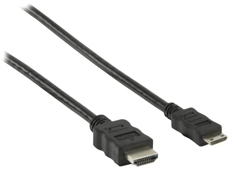 Nagy Sebességű Hdmi Kábel Ethernettel HDMI Csatlakozó - HDMI mini Dugasz 2 m Fekete