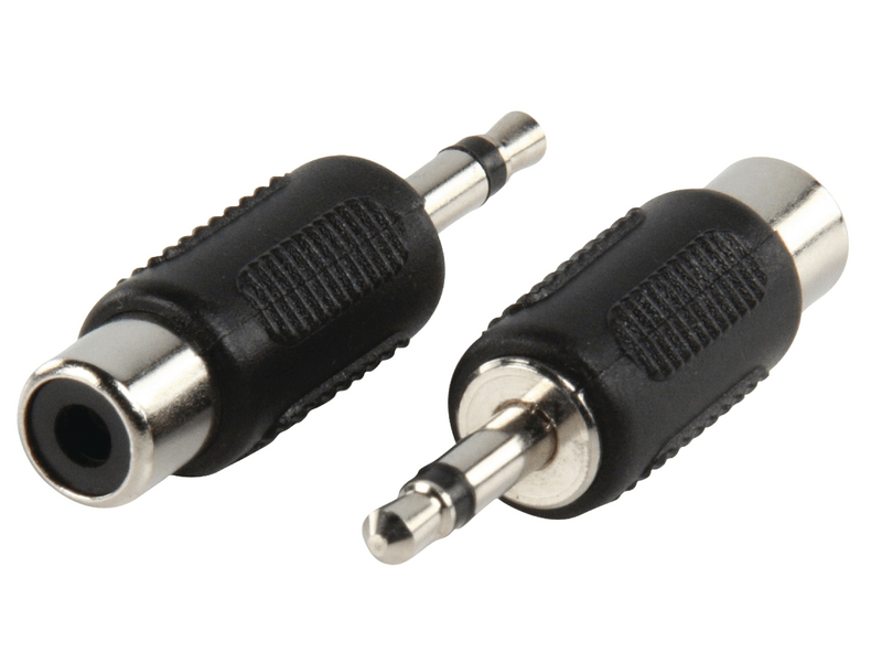Mono-Audio Adapter 3.5 mm-es Dugasz - RCA Aljzat Fekete (VAL AC-001)