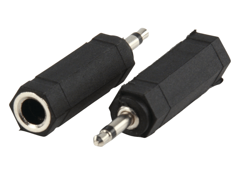 Mono-Audio Adapter 3.5 mm-es Dugasz - 6.35 mm-es Aljzat Fekete (VAL AC-004)