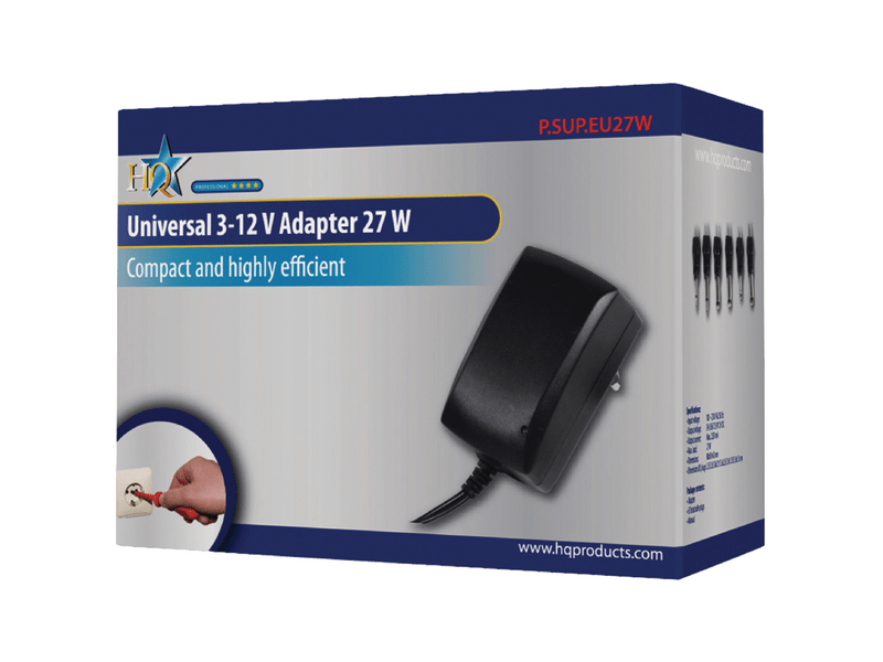 HQ univerzális AC-DC táp 3 - 12 V 27 W